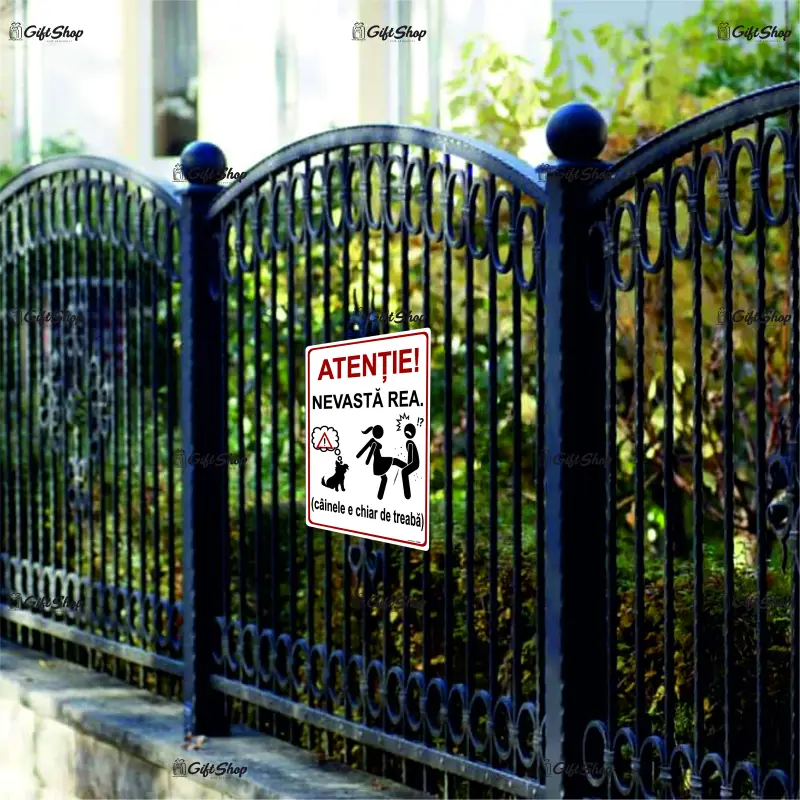 Atentie nevasta rea, indicator amuzant 200x265 mm